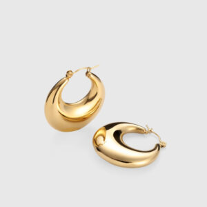 Gold plated hoop earrings